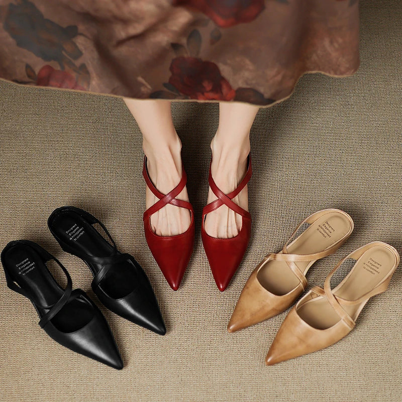 Eterna Luxe Genuine Leather Flats