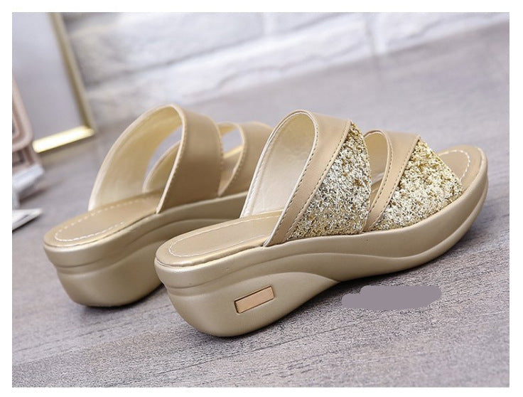 Nora - Women's Orthopedic Platform Slide Sandals, Cushioned Comfort Slip-Ons