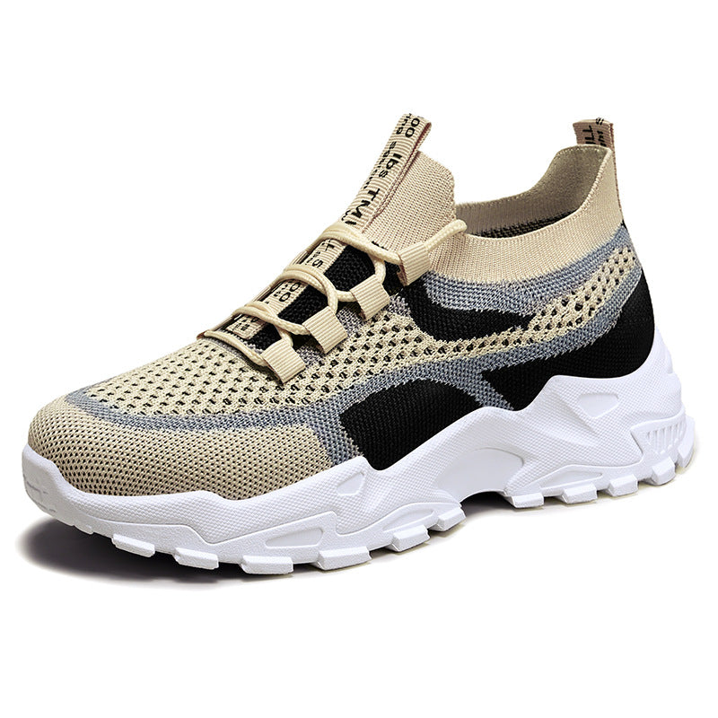 Zara - Women's Knit Mesh Dad Sneakers, Soft Sole Breathable Casual Shoes