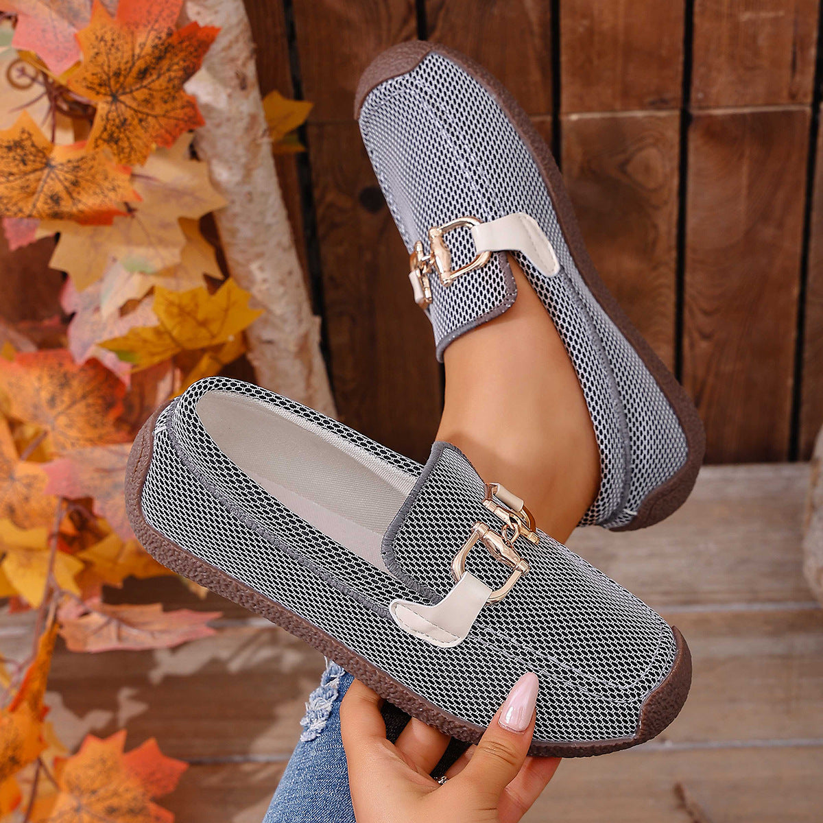 Maeve - Women's Round-Toe Soft Sole Flats, Comfortable Penny Loafers