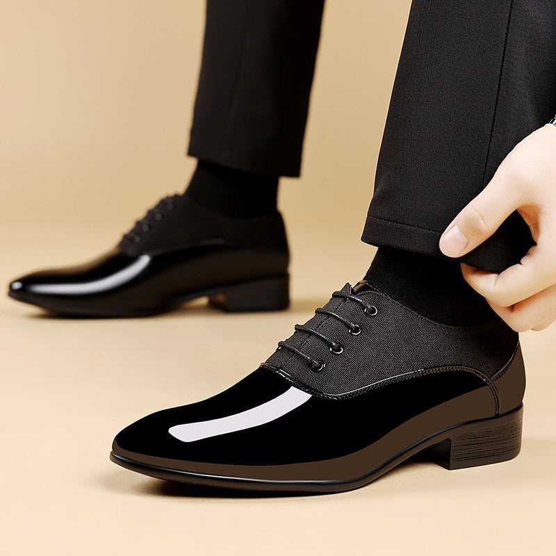 Cole - Men's Glossy Soft Sole Business Sneakers, Low-Top Formal Trend Shoes