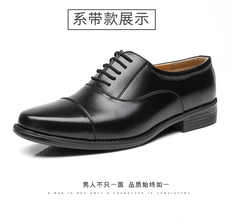 Hugo - Men's Genuine Leather Business Oxfords, Tri-Stitch Formal Shoes
