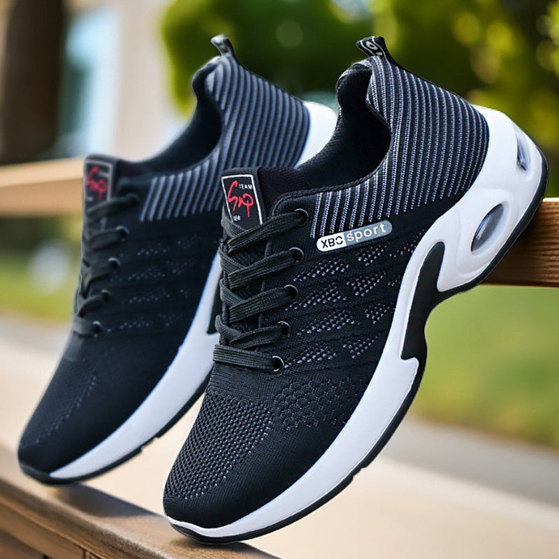 Drake - Men's Lace-Up Knit Running Sneakers, Anti-Odor Breathable Shoes