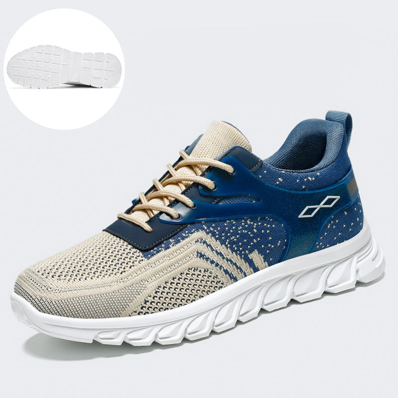 Liam - Men's Lace-Up Flyknit Running Shoes, Anti-Odor Lightweight Sneakers