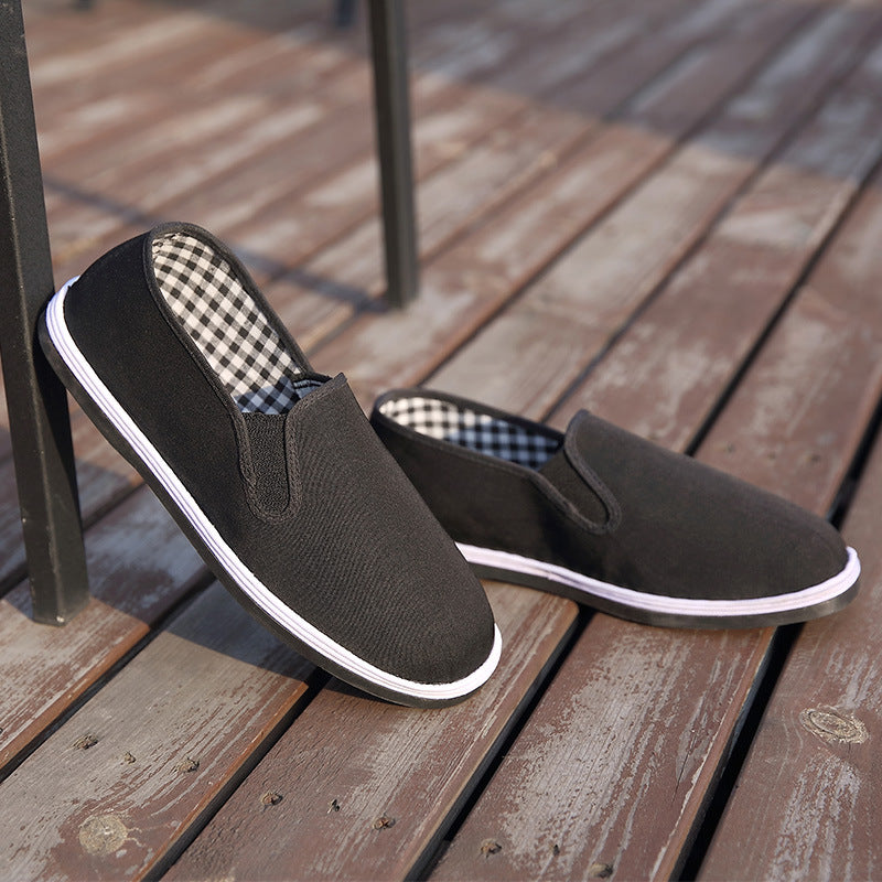 Hugo - Unisex Classic Canvas Flats, Low-Top Cloth Shoes