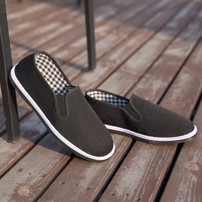 Hugo - Unisex Classic Canvas Flats, Low-Top Cloth Shoes