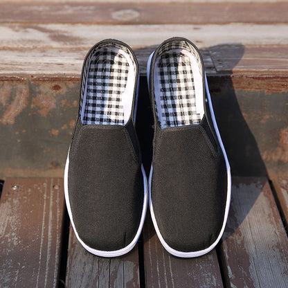 Hugo - Unisex Classic Canvas Flats, Low-Top Cloth Shoes