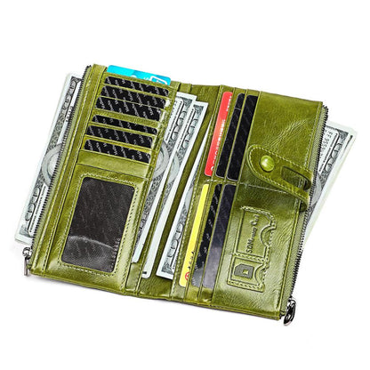 Maria - Leather Long Clutch Wallet