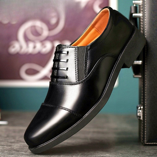 Wade - Men's Tri-Stitch Formal Oxfords, Classic Lace-Up Dress Shoes