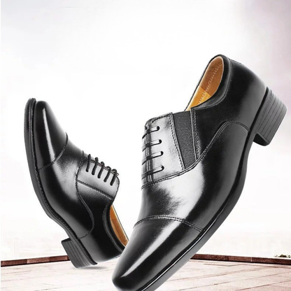 Hugo - Men's Genuine Leather Business Oxfords, Tri-Stitch Formal Shoes