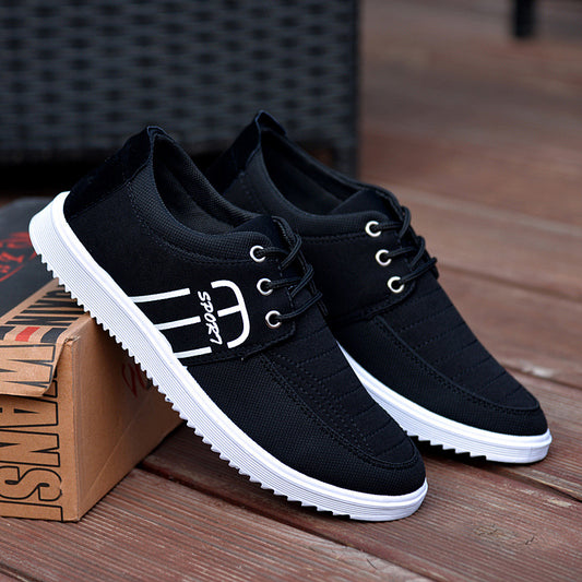 Cole - Men's Breathable Canvas Skate Shoes, Korean-Style Running Sneakers