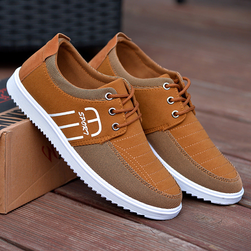 Cole - Men's Breathable Canvas Skate Shoes, Korean-Style Running Sneakers
