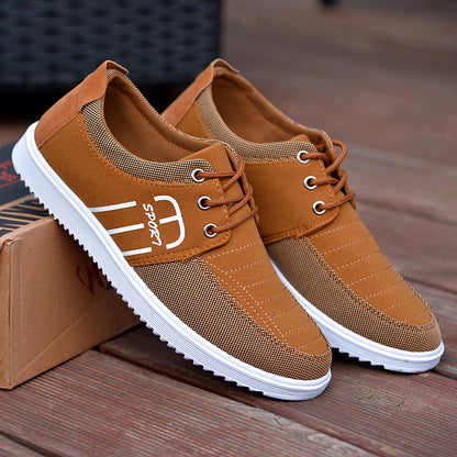 Cole - Men's Breathable Canvas Skate Shoes, Korean-Style Running Sneakers