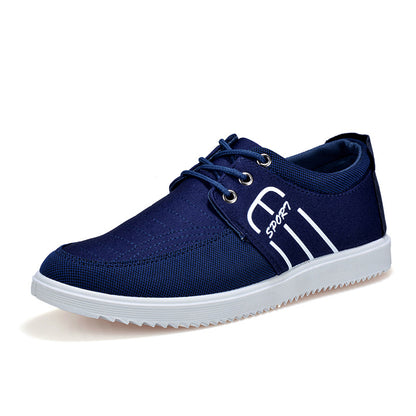 Cole - Men's Breathable Canvas Skate Shoes, Korean-Style Running Sneakers