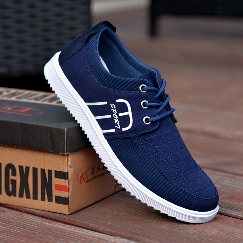 Cole - Men's Breathable Canvas Skate Shoes, Korean-Style Running Sneakers