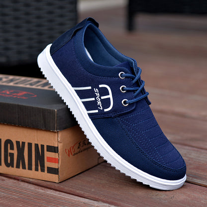 Cole - Men's Breathable Canvas Skate Shoes, Korean-Style Running Sneakers