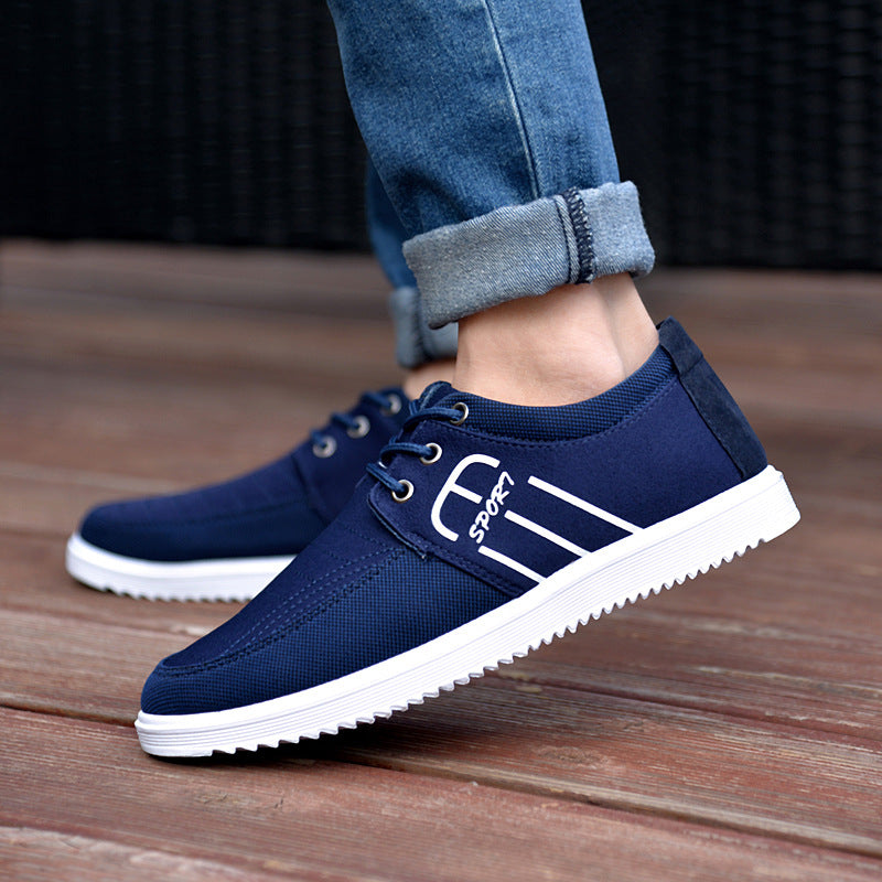 Cole - Men's Breathable Canvas Skate Shoes, Korean-Style Running Sneakers