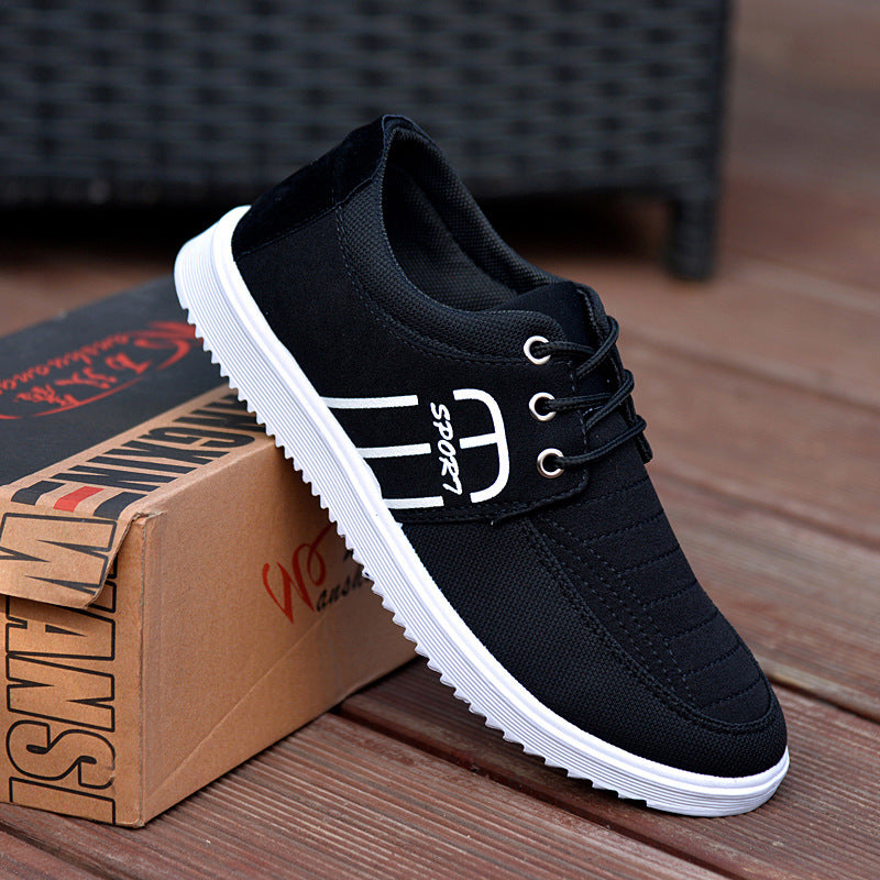 Cole - Men's Breathable Canvas Skate Shoes, Korean-Style Running Sneakers