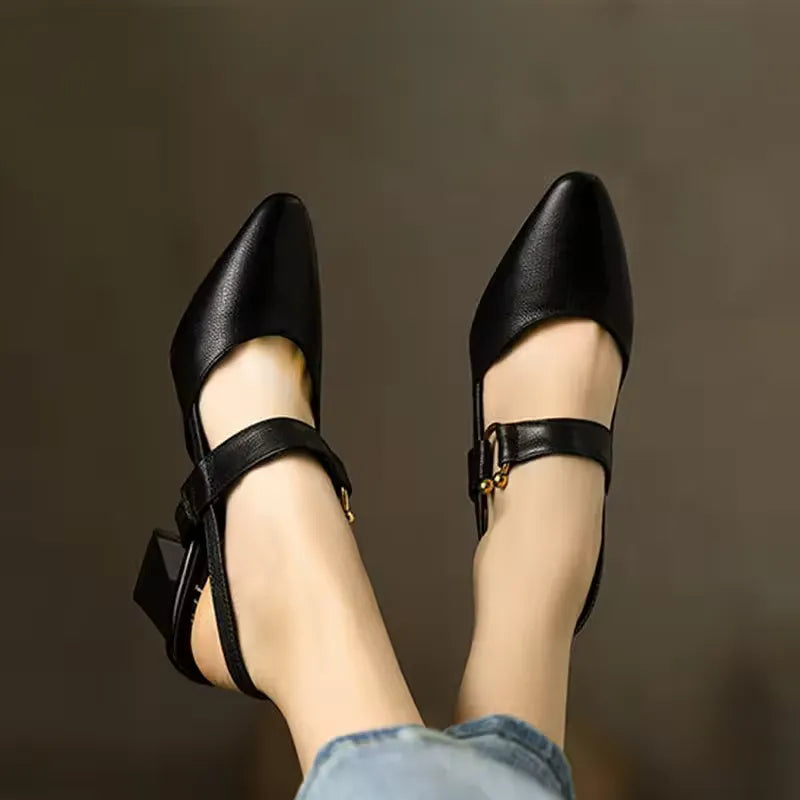 Camila - Slingback Block Pumps