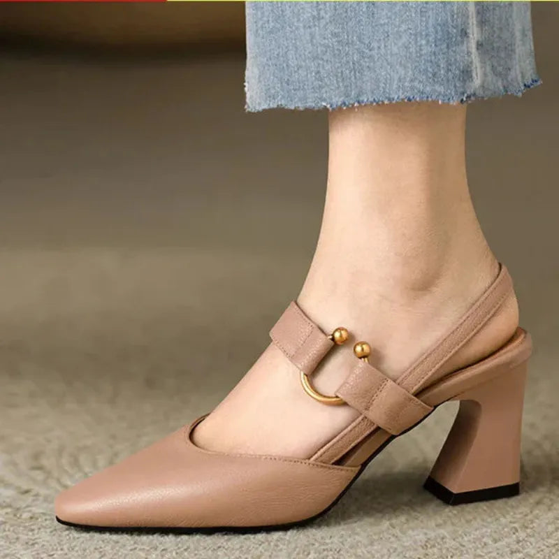 Camila - Slingback Block Pumps