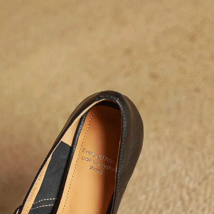 Eloria Genuine Leather Mary Jane Heels