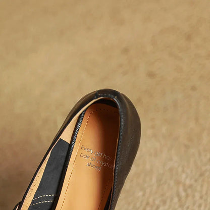 Eloria Genuine Leather Mary Jane Heels