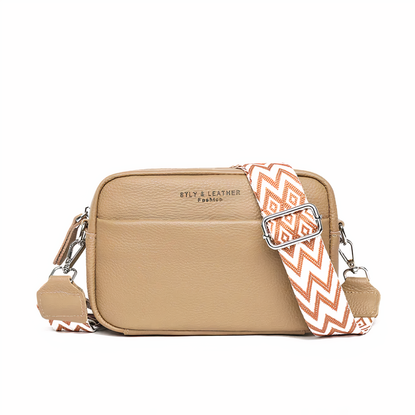 ChicZag - Rectangular leather crossbody bag