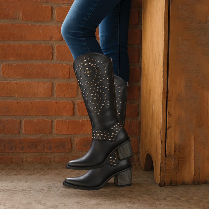 Mary - Western Knee-High Boots