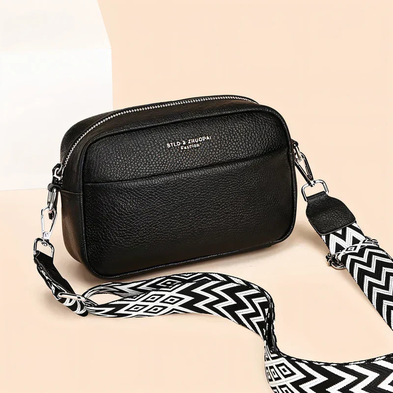 ChicZag - Rectangular leather crossbody bag