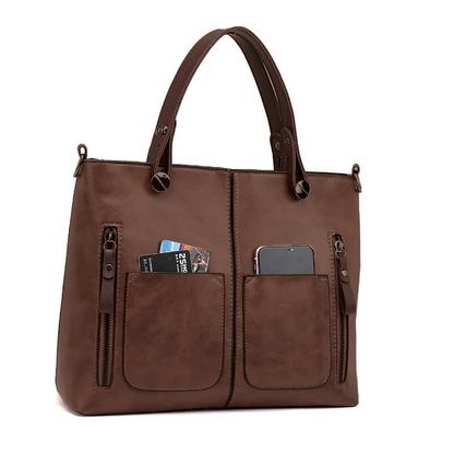 Delilah - Vegan Leather Structured Tote Handbag