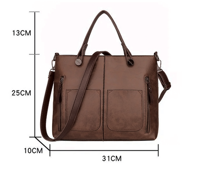 Delilah - Vegan Leather Structured Tote Handbag