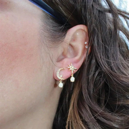 Lori - Moon Star Earrings