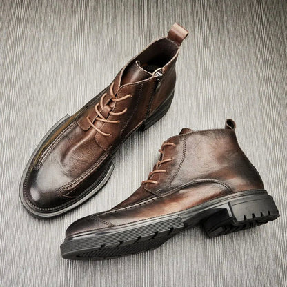 Lorenzo Vitali Retro Ankle Boots with Chunky Sole