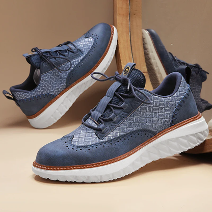 Men’s Casual Leather Oxford-Style Sneakers