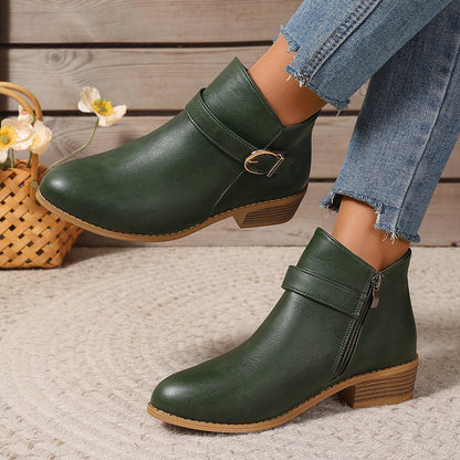 Hazel - Women's Pointed-Toe Comfort Ankle Boots, Stylish Fall Booties