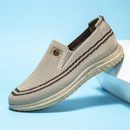 Cyrus - Men's Soft Sole Canvas Walking Shoes, Breathable Comfort Slip-Ons