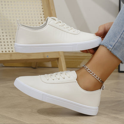 Talia - Women's Roman Style Lace-Up Sneakers, Non-Slip Flat Casual Shoes