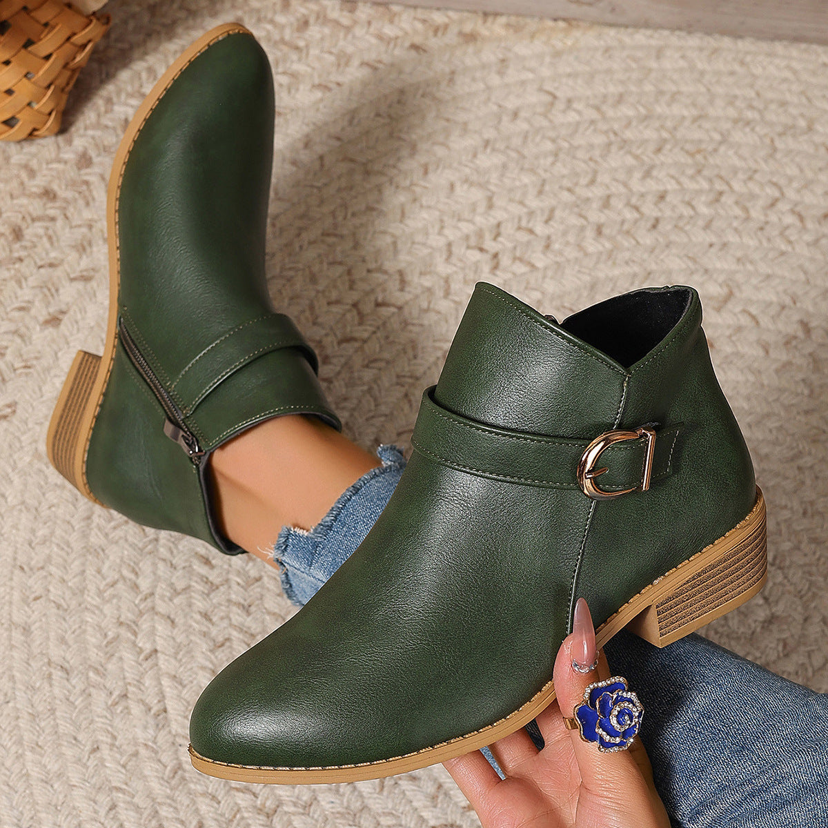 Hazel - Women's Pointed-Toe Comfort Ankle Boots, Stylish Fall Booties