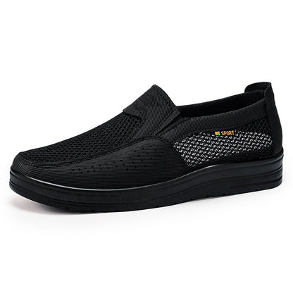 Cole - Men's Breathable Mesh Canvas Loafers, Lightweight Slip-On Dad Shoes