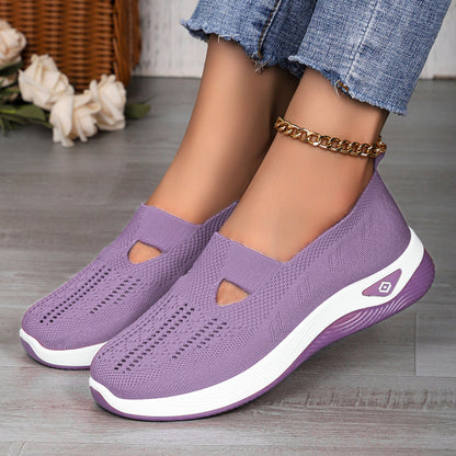 Faye - Women's Orthopedic Knit Slip-On Shoes, Breathable Soft Sole Sneakers