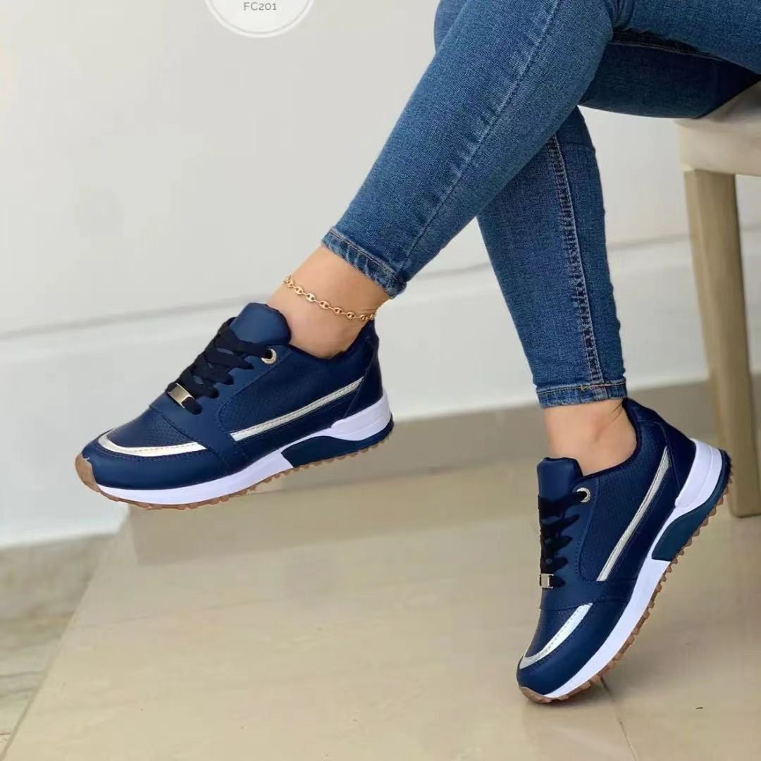 Sofia - Women's Color-Block Casual Sneakers, Comfortable Everyday Shoes