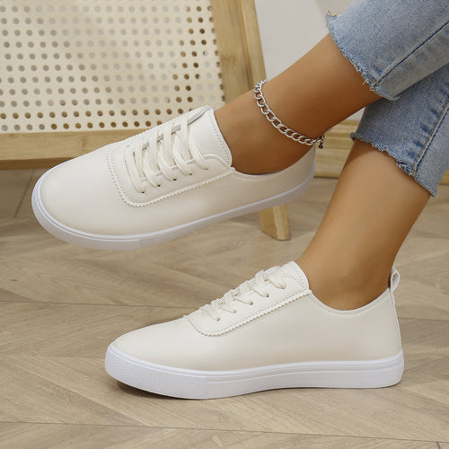 Talia - Women's Roman Style Lace-Up Sneakers, Non-Slip Flat Casual Shoes