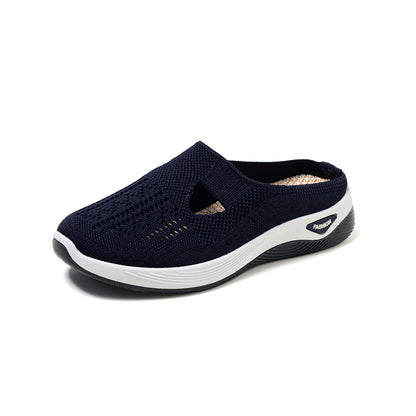 Tess - Women's Orthopedic Backless Comfort Shoes, Breathable Slip-On Mules