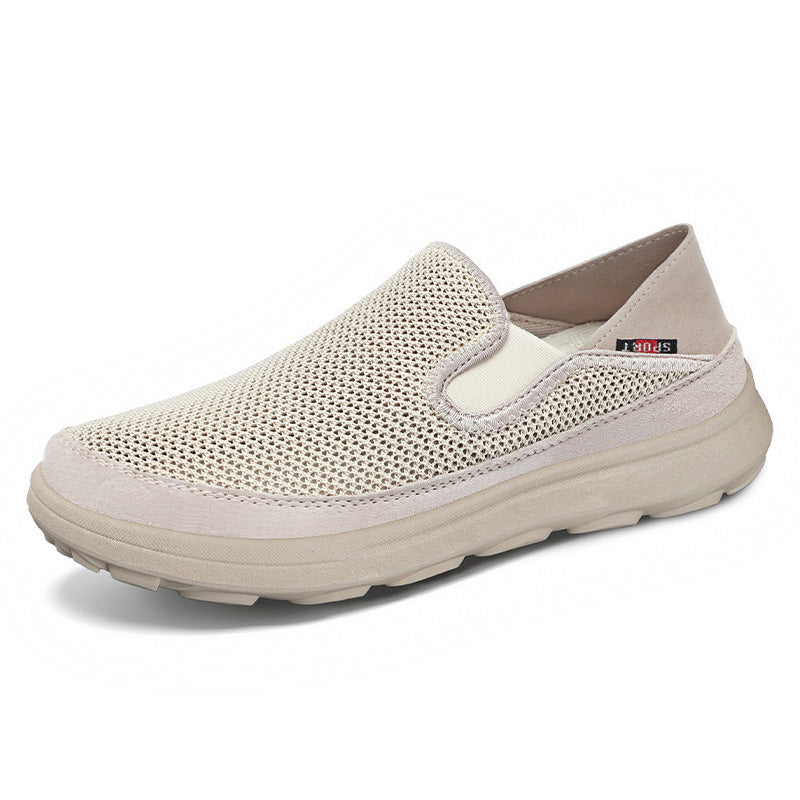 Drake - Men's Breathable Knit Slip-On Shoes, Soft Sole Casual Sneakers