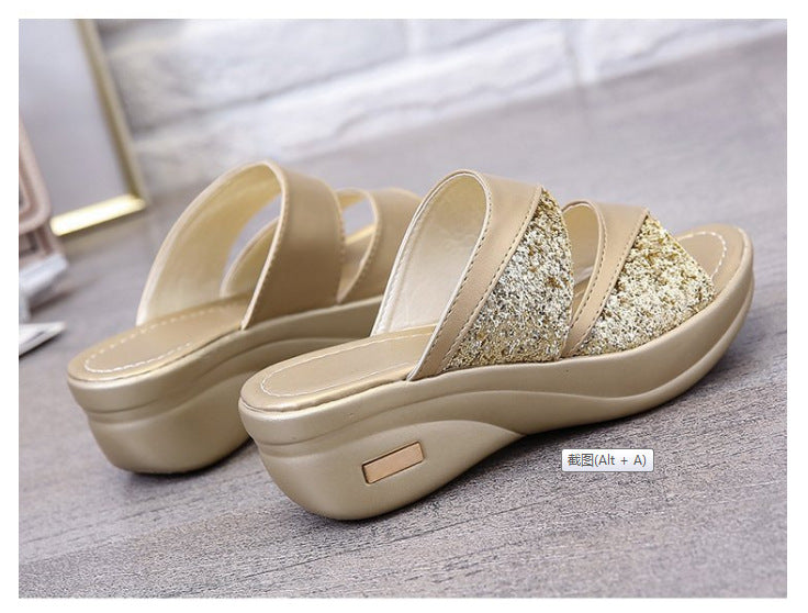 Nora - Women's Orthopedic Platform Slide Sandals, Cushioned Comfort Slip-Ons