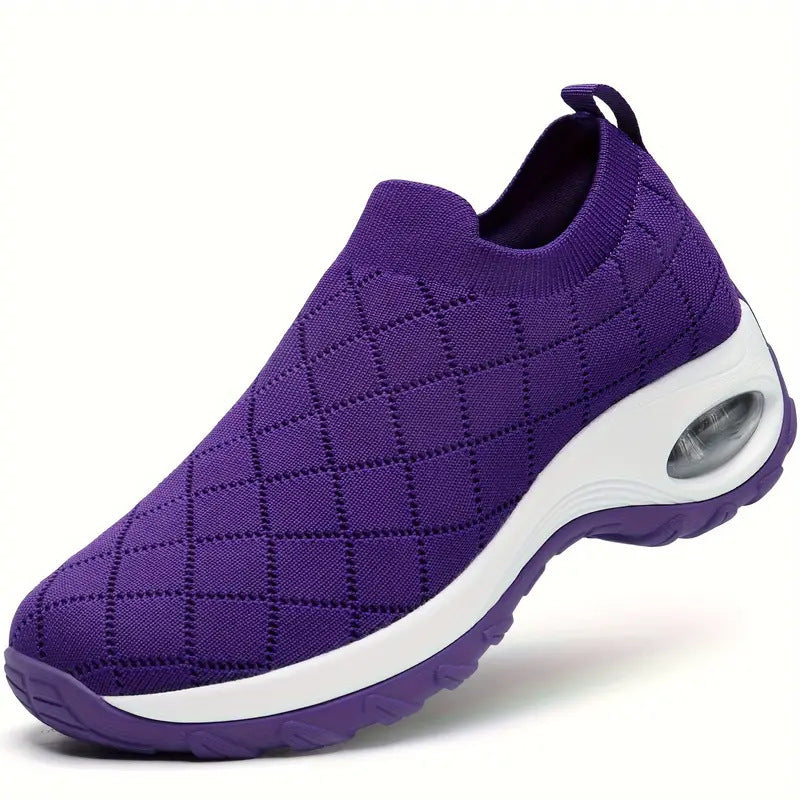 Skye - Women's Orthopedic Knit Slip-On Sneakers, Air Cushion Comfort Shoes