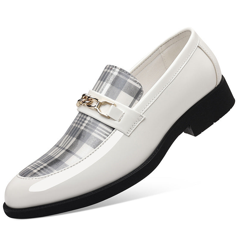 Drake - Men's Patent Leather Pointed-Toe Business Shoes, British Formal Oxfords