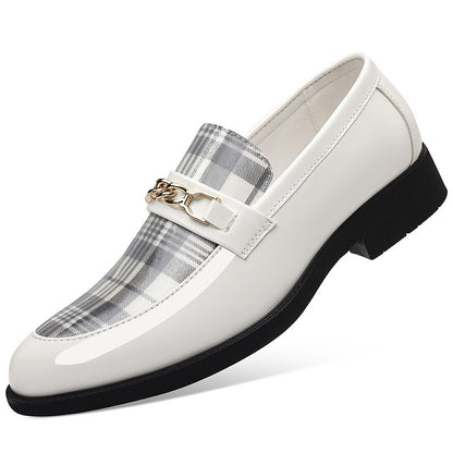 Drake - Men's Patent Leather Pointed-Toe Business Shoes, British Formal Oxfords