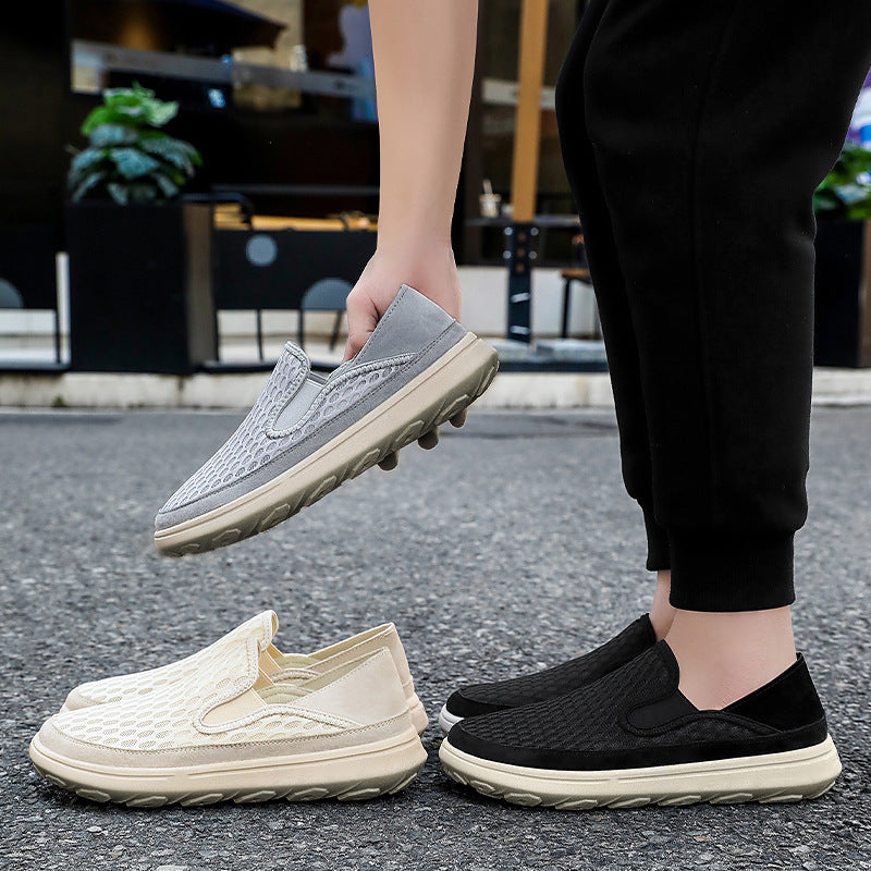 Tate - Men's Breathable Knit Slip-On Shoes, Comfortable Plus Size Casual Sneakers