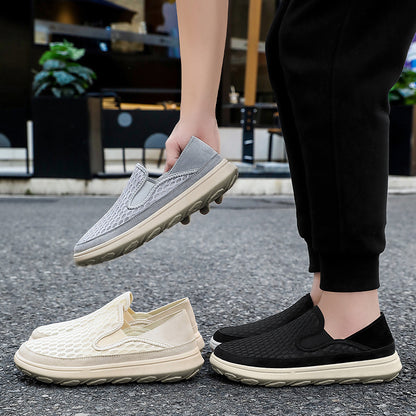 Tate - Men's Breathable Knit Slip-On Shoes, Comfortable Plus Size Casual Sneakers